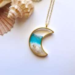 Ocean Necklace Gold Moon