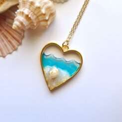Ocean Necklace Gold Heart