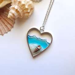 Ocean Necklace Silver Heart