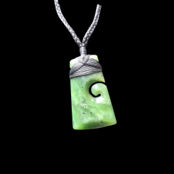 NZ Greenstone Pounamu Toki Koru Necklace TK 0900