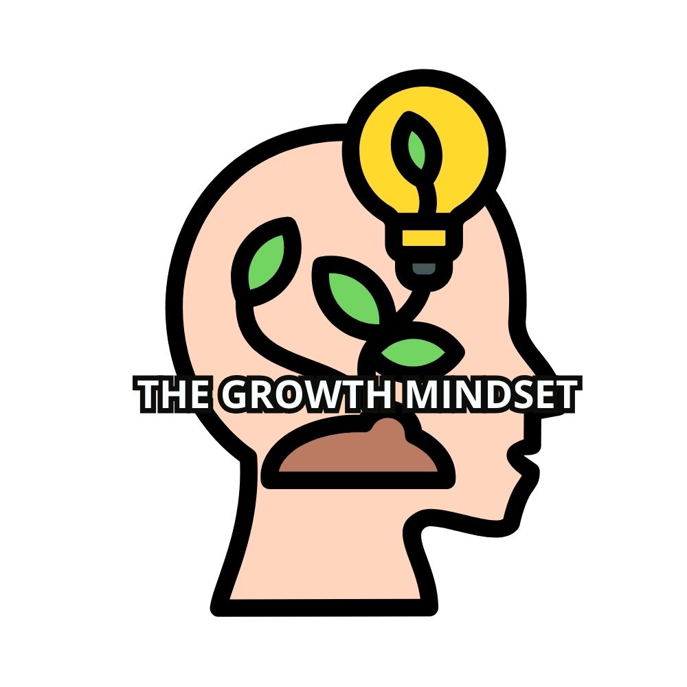An infographic comparing a growth mindset (learning and effort) with a fixed mindset (limitations and failure) for small business owners.
