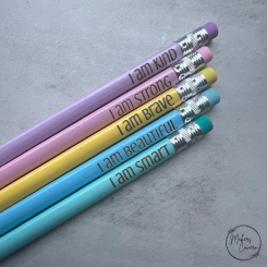 Engraved Affirmation Pencil Set
