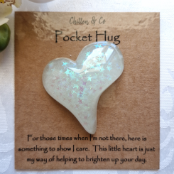 Glow In The Dark Blue Heart Pocket Hug