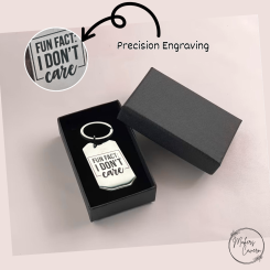 Fun Fact Stainless Steel Keyring