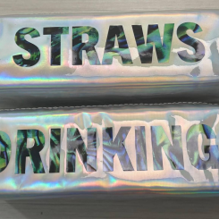 Holographic Case For Metal Straws