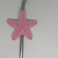 Pink Starfish Straw Hugger