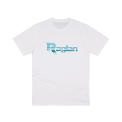 Womens Raglan NZ crew neck t-shirt white with coastal surf photo design