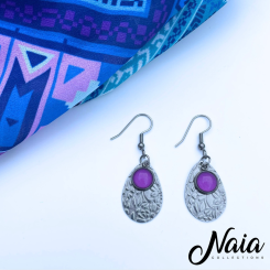 Custom tear drop pendant earrings