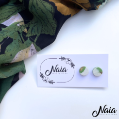 Textured Round Handmade Stud earrings (Autumn Collection)