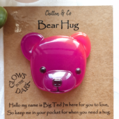 Purple Pink Glow In The Dark Big Ted Bear Hug