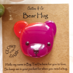 Pinl Purple Glow In The Dark Big Ted Bear Hug