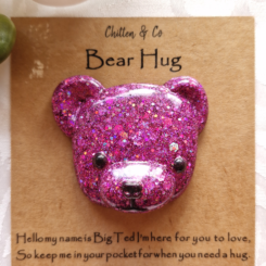 Pink Glitter Big Ted Bear Hug