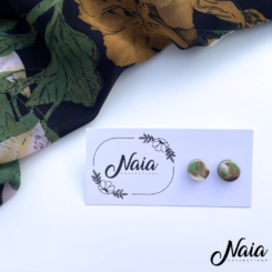 Round Handmade Stud earrings (Autumn Collection)