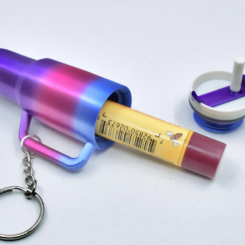 Stanley Cup Lip Balm Holder Keychain