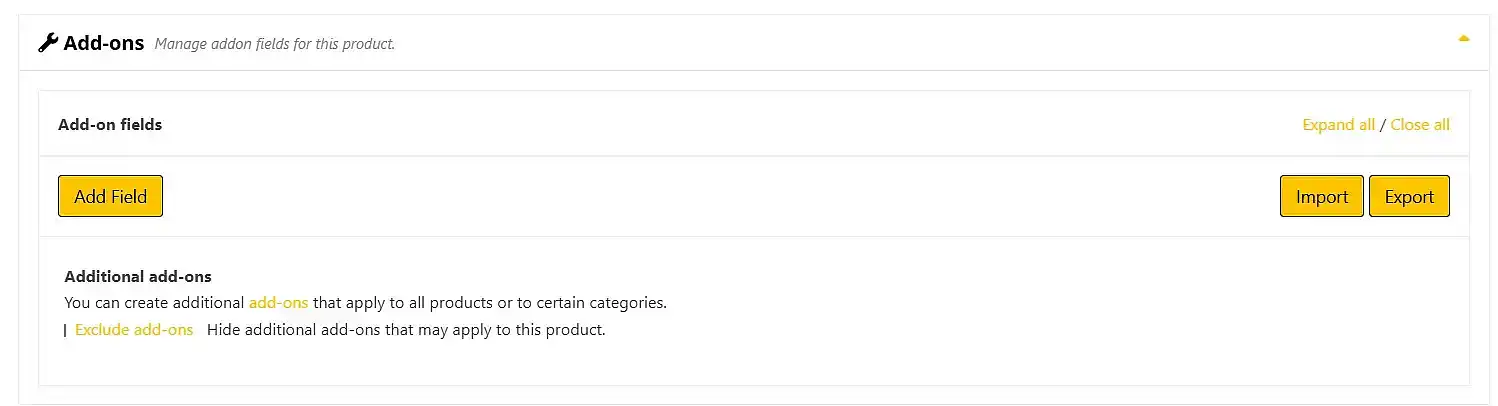 to exclude a product from a group addon make sure you go in to edit the listing and scroll down to addons section