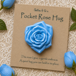Blue Pocket Rose Hug