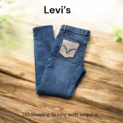 Levis 710 Shaping Skinny with bling