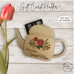 Mom Teapot Gift Card Holder Fridge Magnet