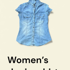 Denim cotton top