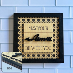Funny Bathroom Sign 'May your aim be with you'