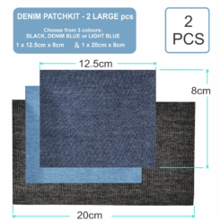 Iron-on Denim Patch x2 Large