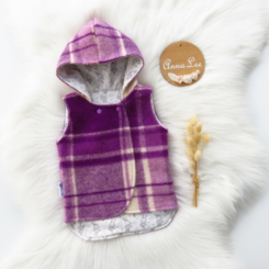 Wool Vest Purple size 6-12mths
