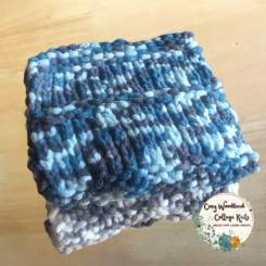 Picture of two Stormy Winter Scarves in rainstorm and winter sky