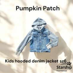 Kids Pumkin Patch Hooded Denim Jacket