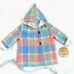 Mabel Wool Coat | Size 4 | Pastel Rainbow