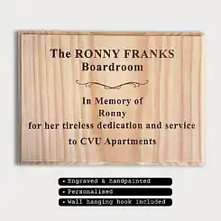 Boardroom Memorial Plaque
