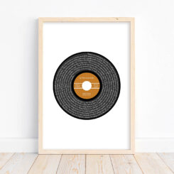 Song Lyrics Record Print (Style 2)
