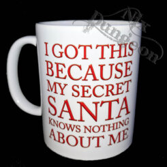 Secret Santa Knows Nothing Mug
