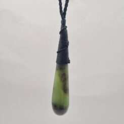 NZ Greenstone Large Pounamu Roimata Pendant