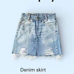Upcycled Denim Skirt – Levis jeans to skirt