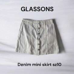 GLASSONS denim mini skirt sz10