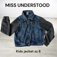 Girls Miss Understood Denim jacket with Sweater sleeves