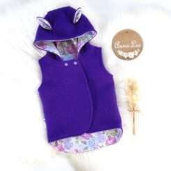 Wool Vest - Purple - size 6-12 months