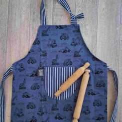 Kids Aprons - Blue tractors
