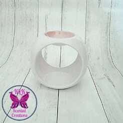 round hollow burner white and pink