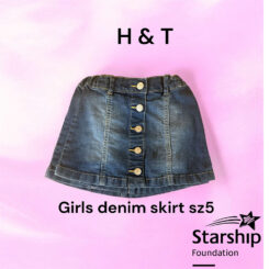 H&T Girls Denim skirt sz5