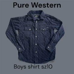Pure Western Boys shirt sz 10