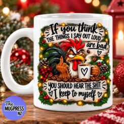 Cheeky Christmas Rooster - Mug