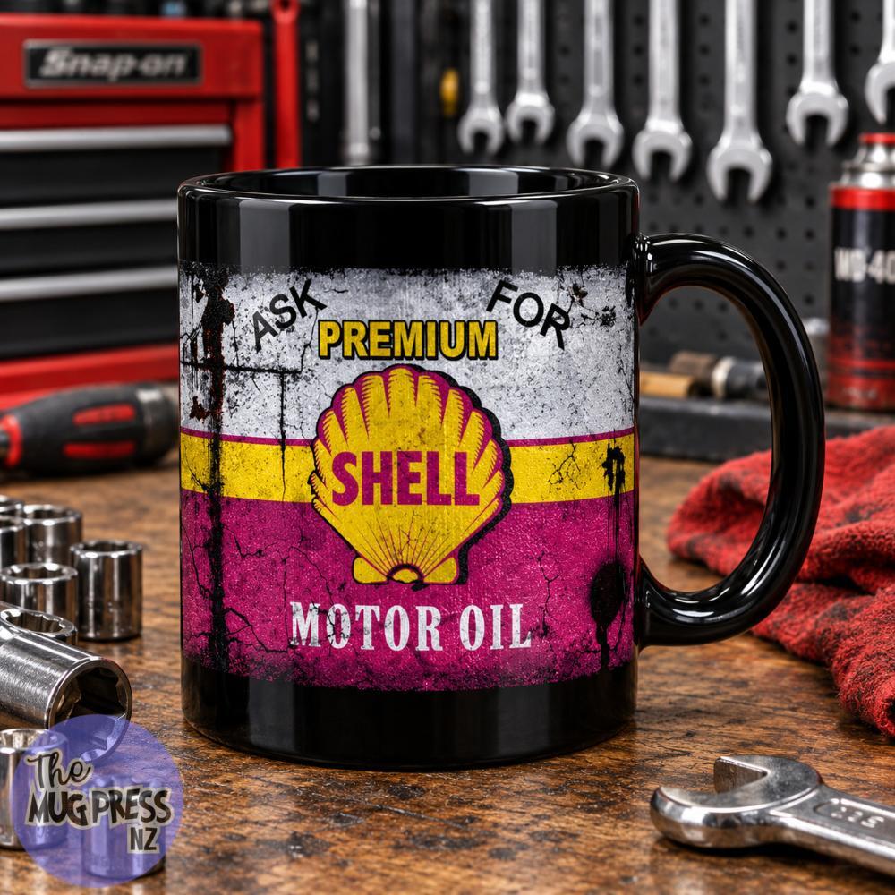 Vintage garage Oil Mugs