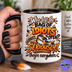 Bag of Feather Idiots Mug