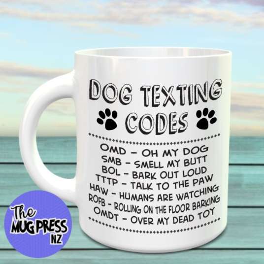 Dog Texting Code - Mug