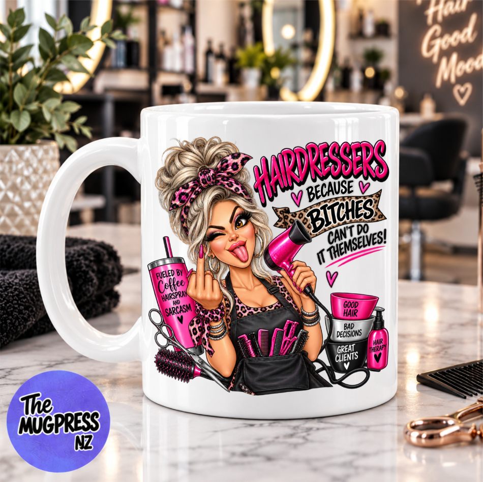 Christmas Hairdresser - Custom Mug - Image 2