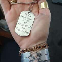 Peace love and light salty pendant