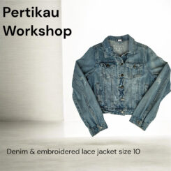 PW Distressed & Embroidered Denim Jacket sz 10