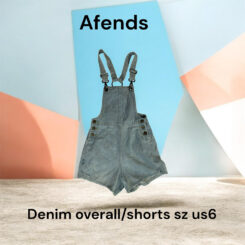 Afends Denim Overall/shorts sz us6